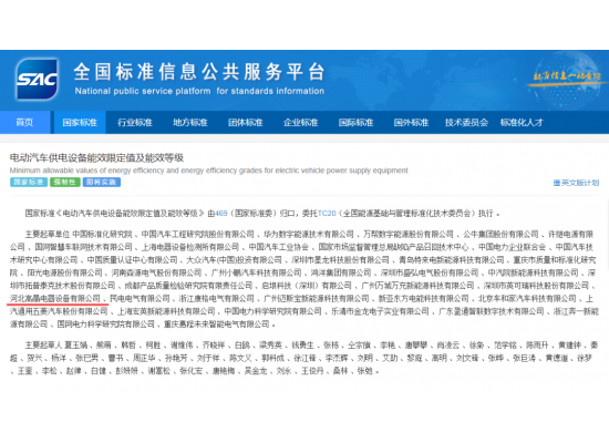 國內(nèi)首個(gè)充電樁能效強(qiáng)制性國標(biāo)正式發(fā)布——高晶電器為河北省唯一起草單位